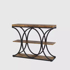 Table d'entrée industrielle, console à 3 niveaux, table de canapé