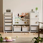 Meuble de Rangement pour Jouets Enfant avec 8 Bacs de Rangement