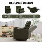 Fauteuil inclinable pivotant moderne Wingback Glider