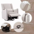 Fauteuil inclinable pivotant moderne Wingback Glider