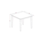 Table à manger carrée en bois massif finition chêne brun naturel