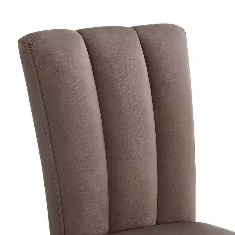 Chaises de salle à manger en velours Chocolat