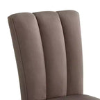 Chaises de salle à manger en velours Chocolat