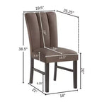 Chaises de salle à manger en velours Chocolat