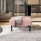 Petit pouf ottoman avec pieds, repose-pieds en velours côtelé, capacité de rangement, tabouret carré rembourré