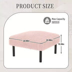 Petit pouf ottoman avec pieds, repose-pieds en velours côtelé, capacité de rangement, tabouret carré rembourré
