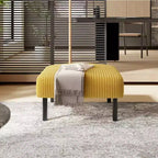 Petit pouf ottoman avec pieds, repose-pieds en velours côtelé, capacité de rangement, tabouret carré rembourré