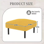 Petit pouf ottoman avec pieds, repose-pieds en velours côtelé, capacité de rangement, tabouret carré rembourré