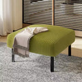 TUYOHW Small Ottoman with Legs 22 Inch Corduroy Footstool 440lbs Capacity Square Padded Stool for Living Room Bedroom Entryway