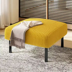 Petit pouf ottoman avec pieds, repose-pieds en velours côtelé, capacité de rangement, tabouret carré rembourré
