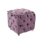 Pouf de rangement cube en velours, tabouret unique en forme de dé