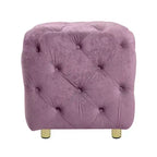 Pouf de rangement cube en velours, tabouret unique en forme de dé
