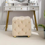 Pouf de rangement cube en velours, tabouret unique en forme de dé