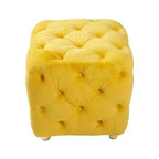 Pouf de rangement cube en velours, tabouret unique en forme de dé