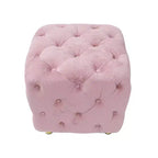 Pouf de rangement cube en velours, tabouret unique en forme de dé