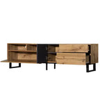 Meuble TV moderne en bois avec abattant