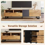 Meuble TV moderne en bois avec abattant