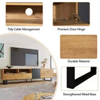 Meuble TV moderne en bois avec abattant