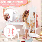 Support de rangement pour bijoux d'enfant avec miroir pleine longueur