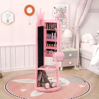 Support de rangement pour bijoux d'enfant avec miroir pleine longueur