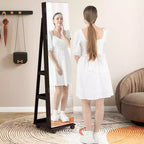 Armoire à bijoux avec lumières 3 couleurs, étagères réglables et roulettes