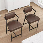 Tabourets de bar hauts avec coussin épais et pieds en métal renforcé