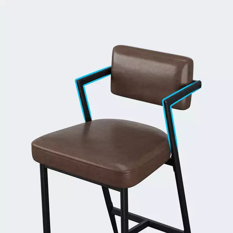 Tabourets de bar hauts avec coussin épais et pieds en métal renforcé