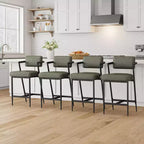 Tabourets de bar hauts avec coussin épais et pieds en métal renforcé