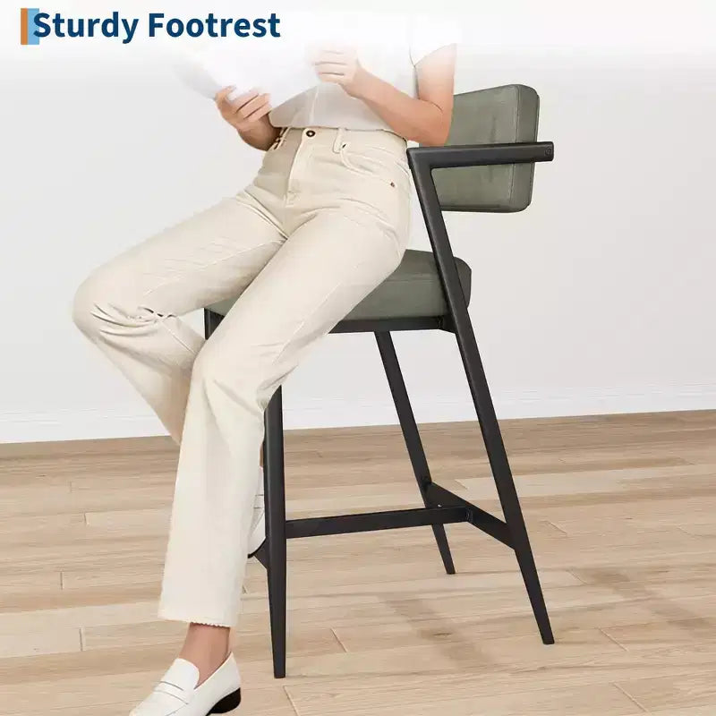 Tabourets de bar hauts avec coussin épais et pieds en métal renforcé