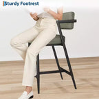 Tabourets de bar hauts avec coussin épais et pieds en métal renforcé