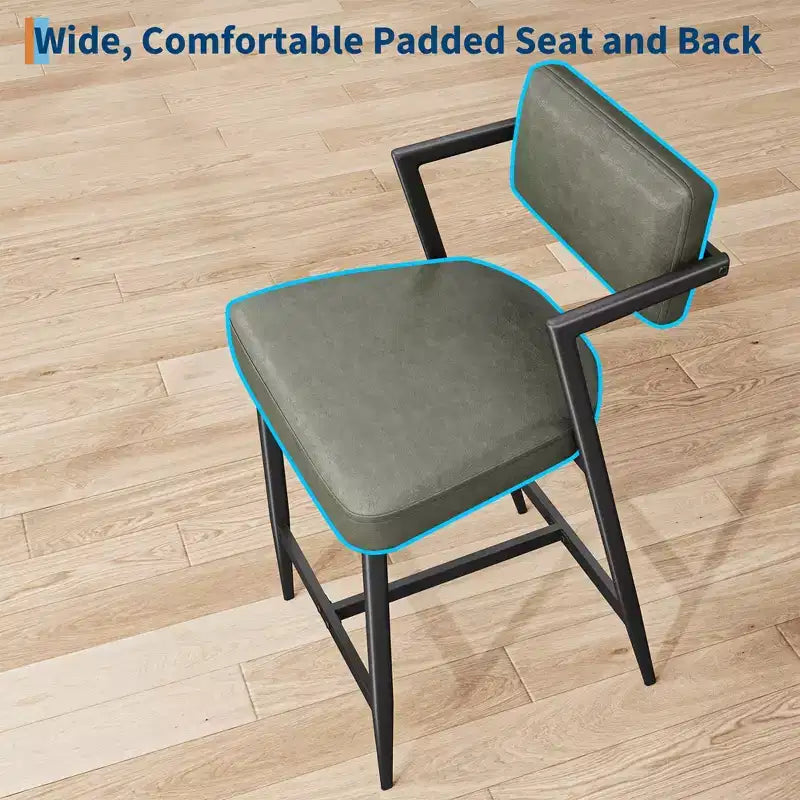 Tabourets de bar hauts avec coussin épais et pieds en métal renforcé