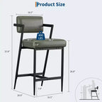 Tabourets de bar hauts avec coussin épais et pieds en métal renforcé