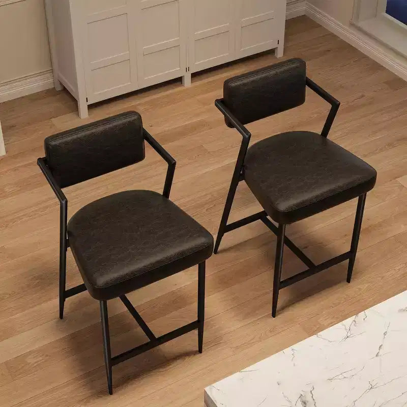 Tabourets de bar hauts avec coussin épais et pieds en métal renforcé