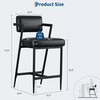 Tabourets de bar hauts avec coussin épais et pieds en métal renforcé