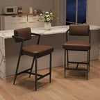 Tabourets de bar hauts avec coussin épais et pieds en métal renforcé