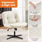 Siège de bureau sans roulettes, avec assise pivotante sans accoudoirs pour s'asseoir les jambes croisées