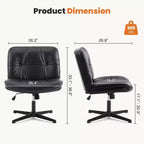 Siège de bureau sans roulettes, avec assise pivotante sans accoudoirs pour s'asseoir les jambes croisées