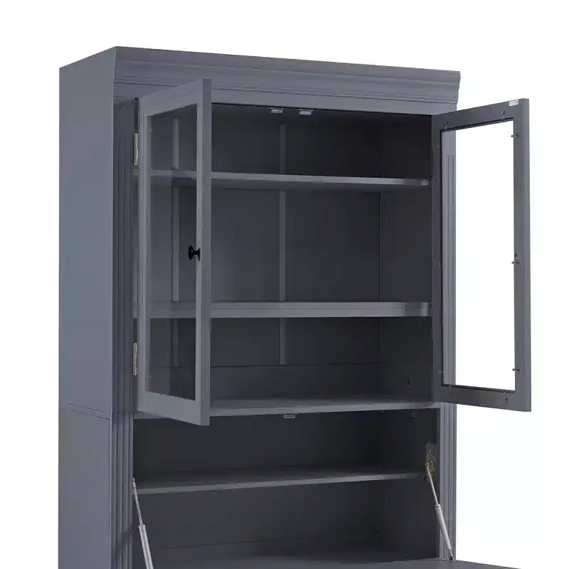 Armoire de cuisine autoportante, meuble de rangement haut