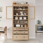Armoire de cuisine autoportante, meuble de rangement haut