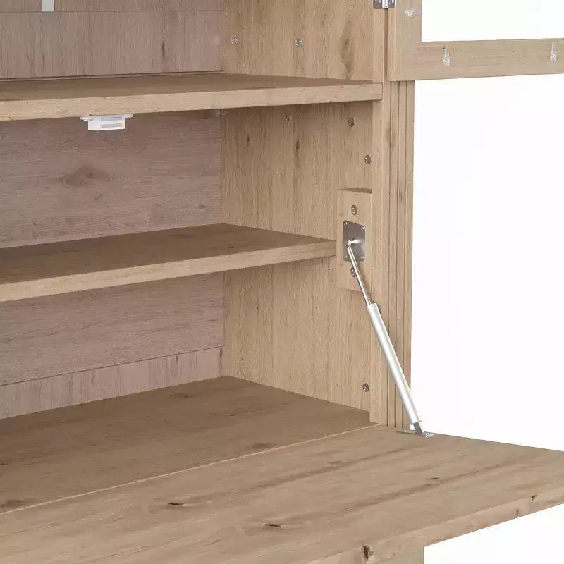 Armoire de cuisine autoportante, meuble de rangement haut