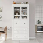 Armoire de cuisine autoportante, meuble de rangement haut