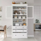 Armoire de cuisine autoportante, meuble de rangement haut