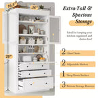 Armoire de cuisine autoportante, meuble de rangement haut