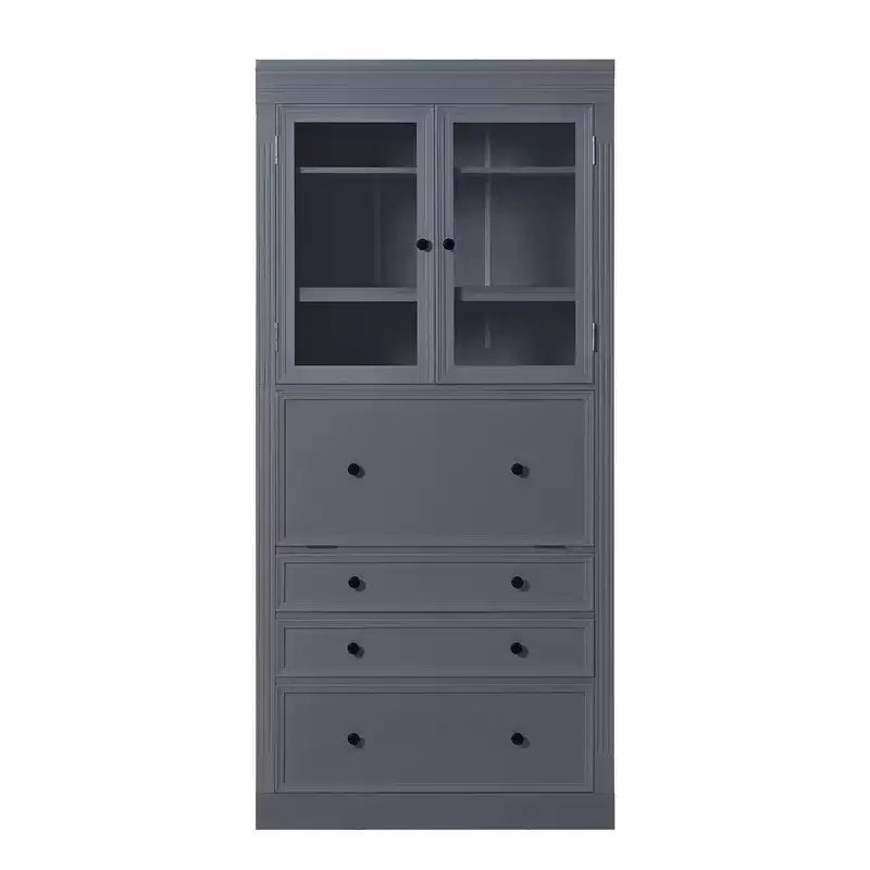 Armoire de cuisine autoportante, meuble de rangement haut