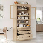 Armoire de cuisine autoportante, meuble de rangement haut