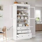 Armoire de cuisine autoportante, meuble de rangement haut