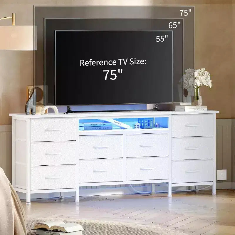 Prises de courant pour commode TV Tiroirs de rangement pour commode TV