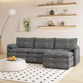 Canapé nuage confortable, canapé modulaire en L moderne en chenille