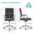 Chaise de bureau ergonomique avec dossier basculant et housses à fermeture éclair