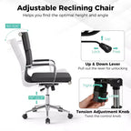 Chaise de bureau ergonomique avec dossier basculant et housses à fermeture éclair